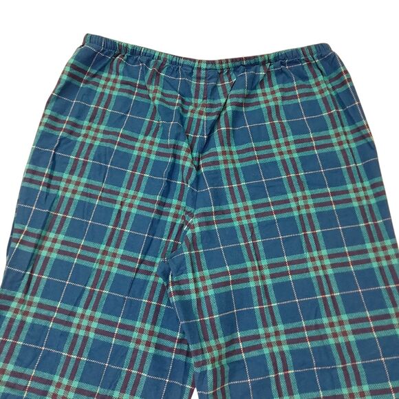 L.L.Bean Flannel Sleep Pajamas Pants Mens 1X Blue Tartan Plaid Soft 100% Cotton - Picture 6 of 11